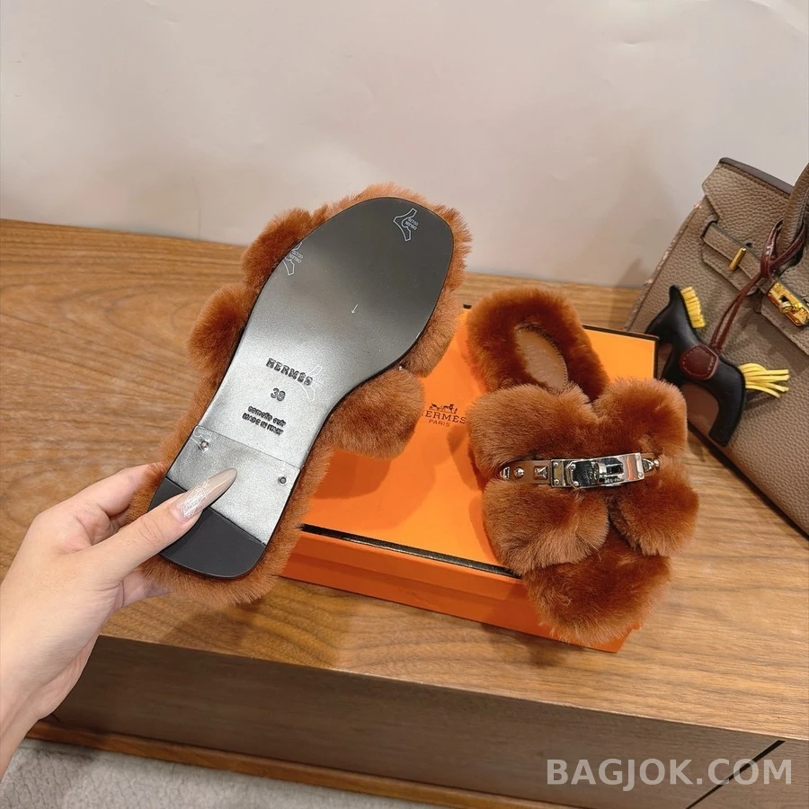 에르메스 에르메스 울 H 버클 슬리퍼 상세 이미지