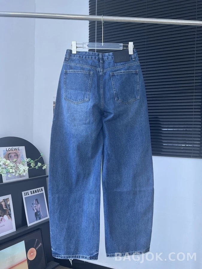 알렉산더 왕 알렉산더 왕 로고 포켓 와이드 데님 팬츠 상세 이미지