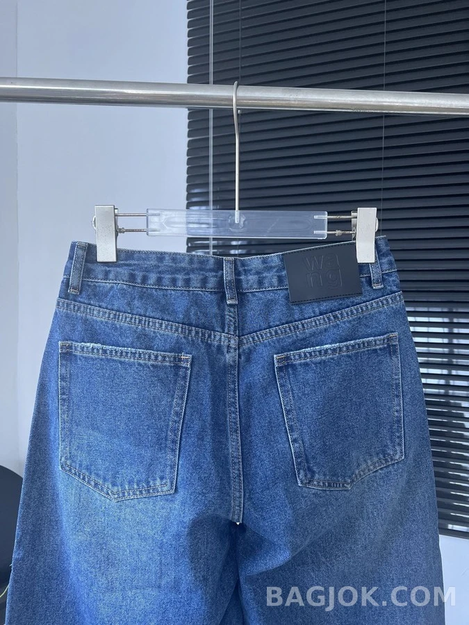 알렉산더 왕 알렉산더 왕 로고 포켓 와이드 데님 팬츠 상세 이미지
