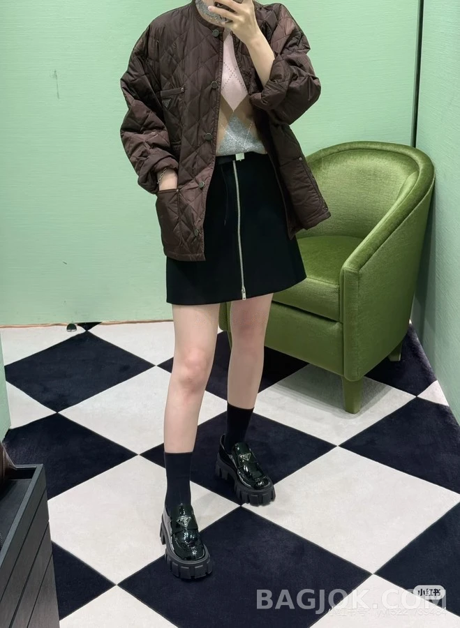 프라다 프라다 유틸리티 지퍼 스커트 상세 이미지