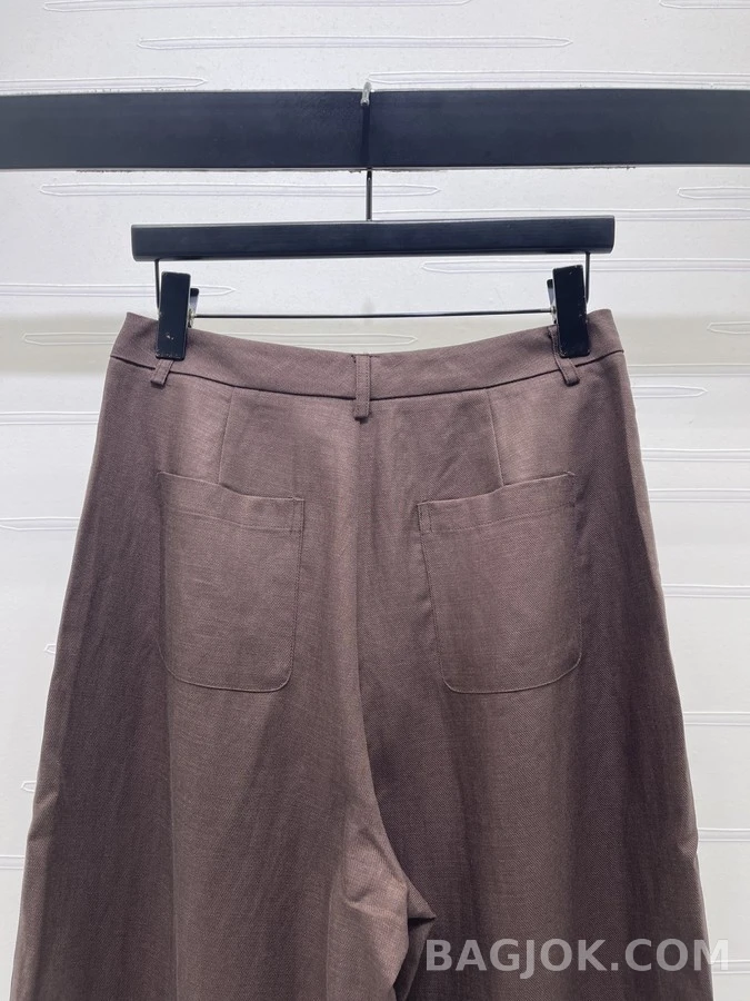 디올 디올 버튼 로고 와이드 팬츠 상세 이미지