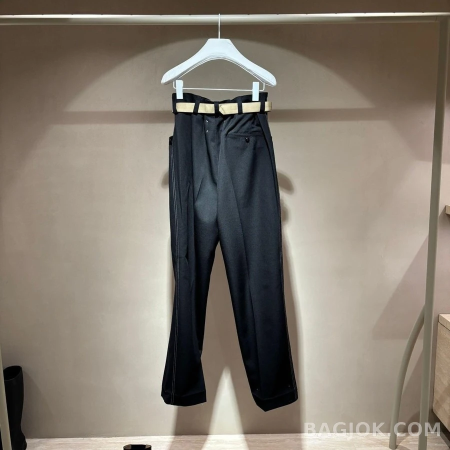 메종 마르지엘라 메종마르지엘라 벨트 울 플리츠 팬츠 상세 이미지