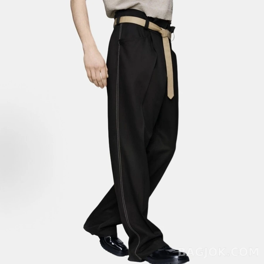 메종 마르지엘라 메종마르지엘라 벨트 울 플리츠 팬츠 상세 이미지