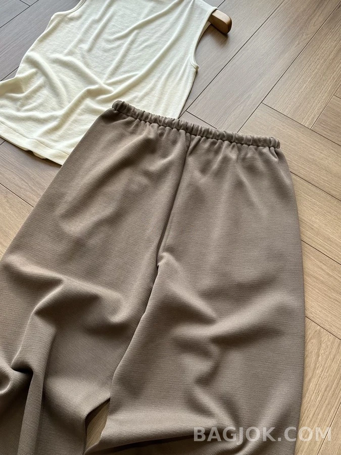 더로우 더로우 텍스처 드로스트링 스트레이트 팬츠 상세 이미지