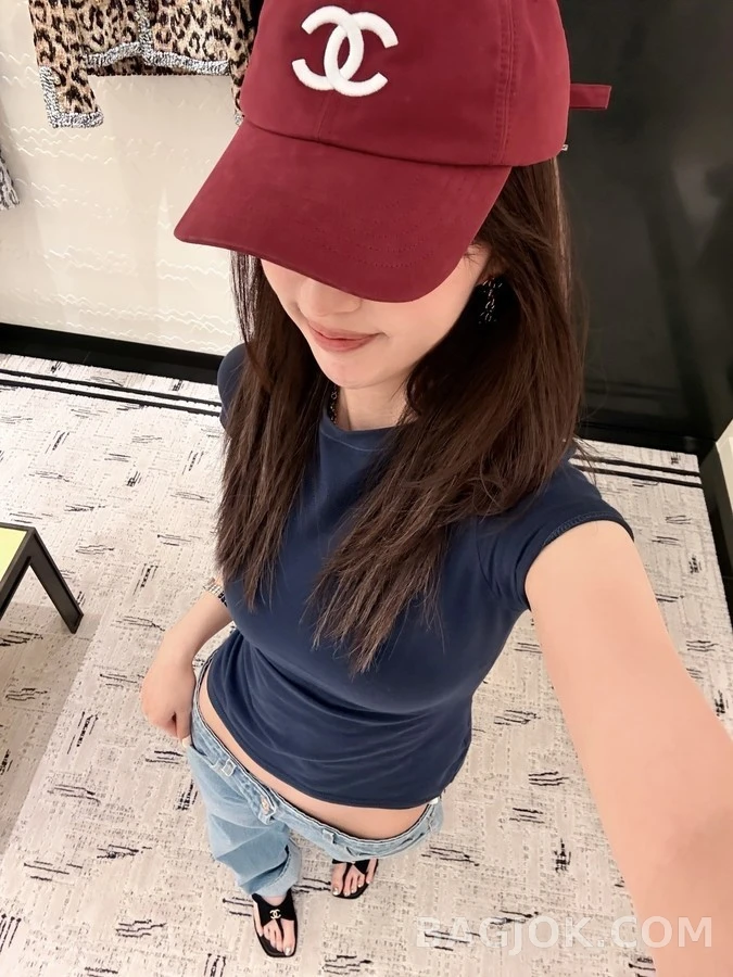 샤넬 샤넬 로고 자수 볼캡 상세 이미지