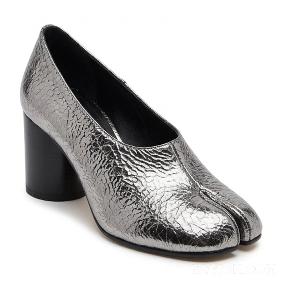 메종 마르지엘라 메종마르지엘라 크링클 메탈릭 타비 펌프스 상세 이미지