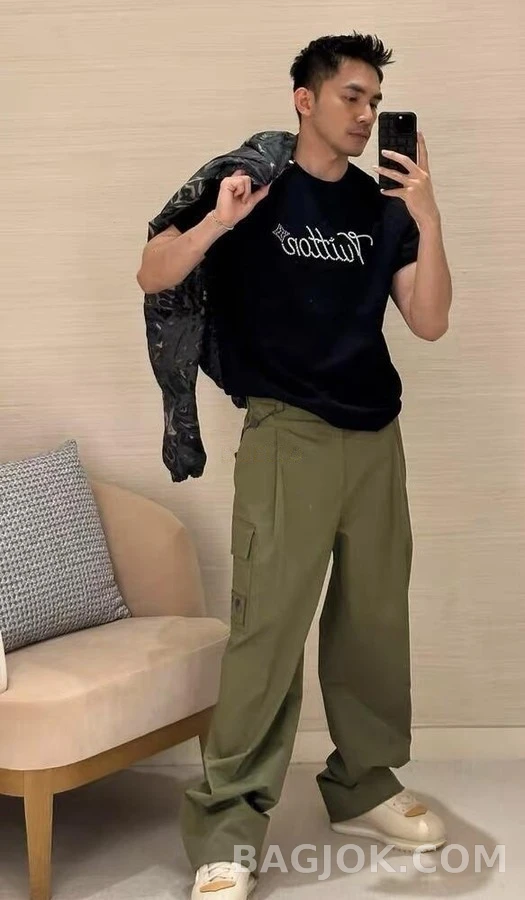 루이비통 루이비통 가죽 포켓 카고 팬츠 상세 이미지