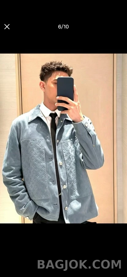루이비통 루이비통 모노그램 엠보싱 레더 자켓 상세 이미지