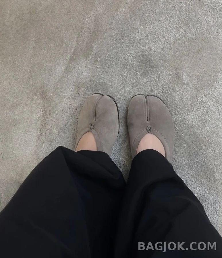 메종 마르지엘라 메종마르지엘라 스웨이드 타비 발레 플랫 상세 이미지