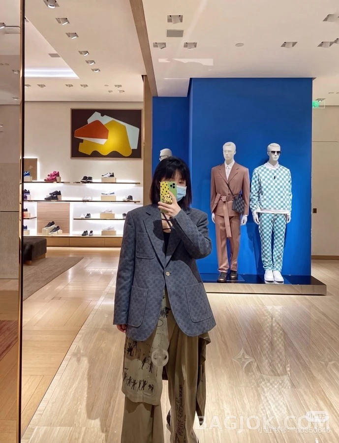 루이비통 루이비통 체크 패턴 싱글 블레이저 상세 이미지