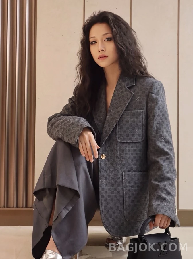 루이비통 루이비통 체크 패턴 싱글 블레이저 상세 이미지
