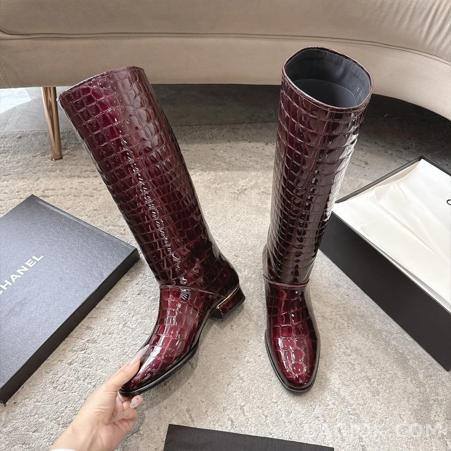 샤넬 샤넬 악어엠보 롱 부츠 상세 이미지
