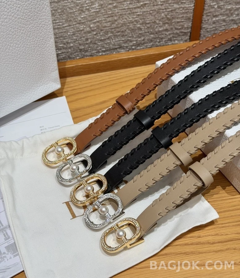 디올 디올 진주 스톤 벨트 상세 이미지