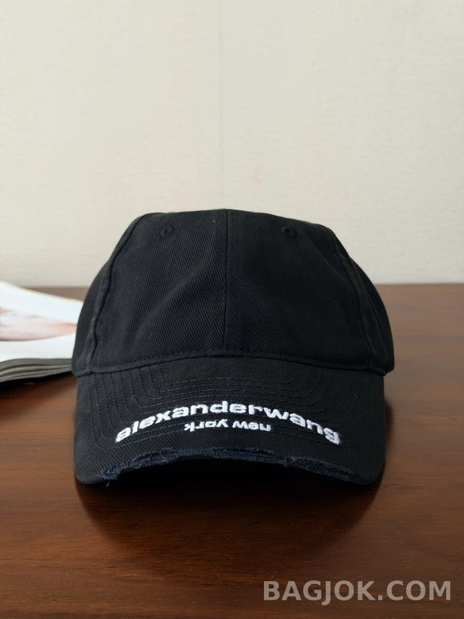 알렉산더 왕 알렉산더 왕 빈티지 로고 자수 야구모자 상세 이미지