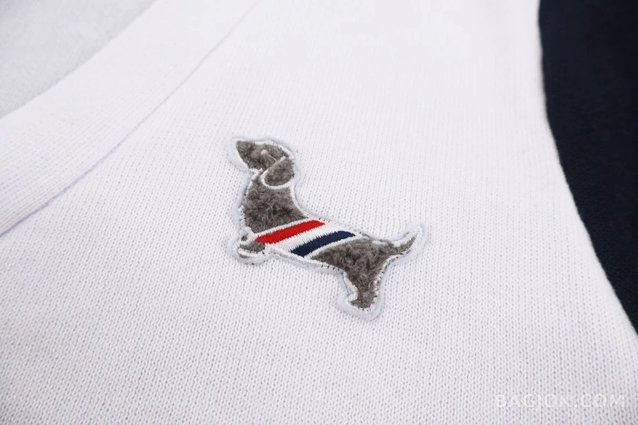톰브라운 톰브라운 컬러블록 강아지 패턴 가디건 상세 이미지