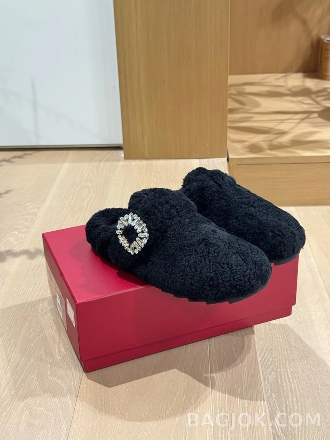 로저 비비에 로저비비에 수술 양모 반슬리퍼 상세 이미지