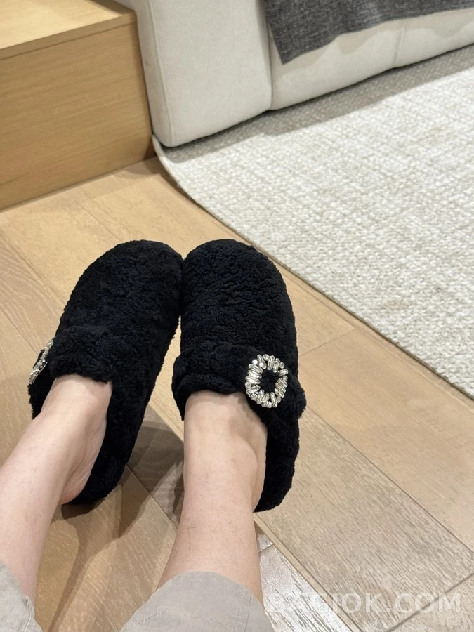 로저 비비에 로저비비에 수술 양모 반슬리퍼 상세 이미지