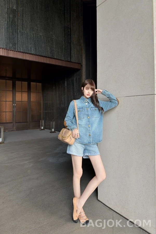 샤넬 샤넬 로고 데님 셔츠 상세 이미지