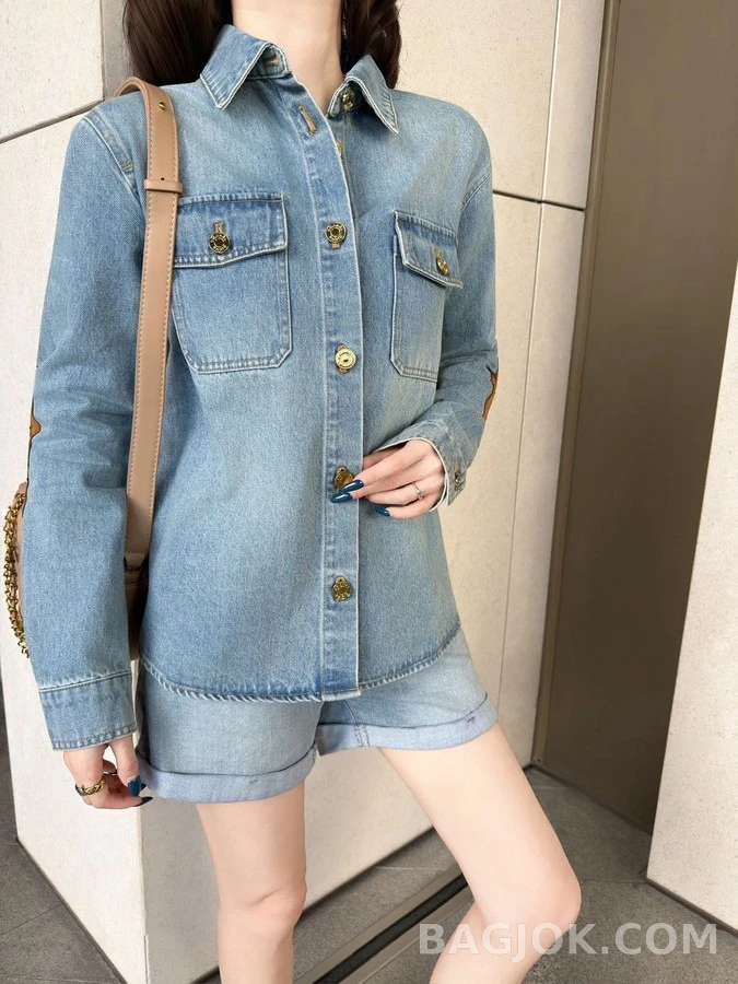 샤넬 샤넬 로고 데님 셔츠 상세 이미지