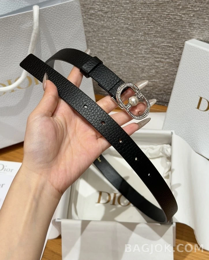 디올 디올 로고 진주 크리스탈 벨트 상세 이미지