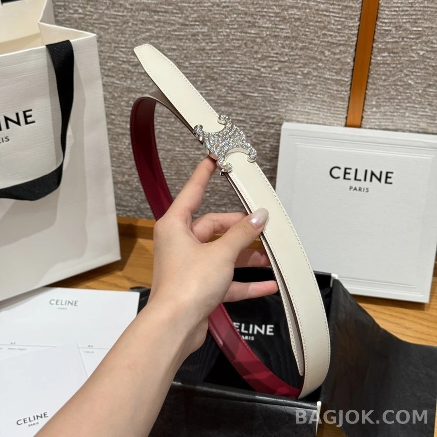 셀린느 셀린느 큐빅 트리옹프 레더 벨트 상세 이미지