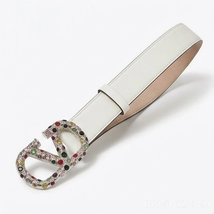 발렌티노 발렌티노 멀티 크리스탈 V 로고 벨트 상세 이미지