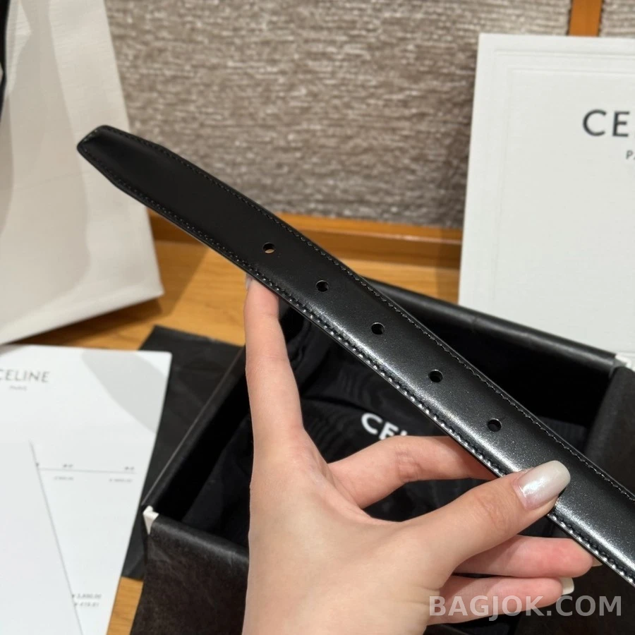 셀린느 셀린느 트리오페 버클 가죽 벨트 상세 이미지