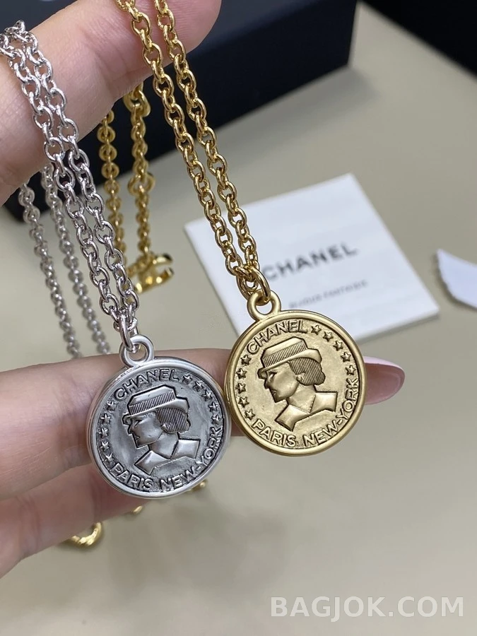 샤넬 샤넬 코코 초상화 코인 목걸이 상세 이미지