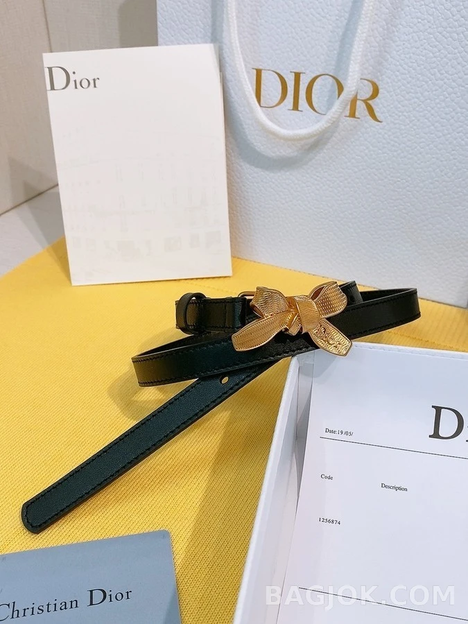 디올 디올 보우 가죽 벨트 상세 이미지