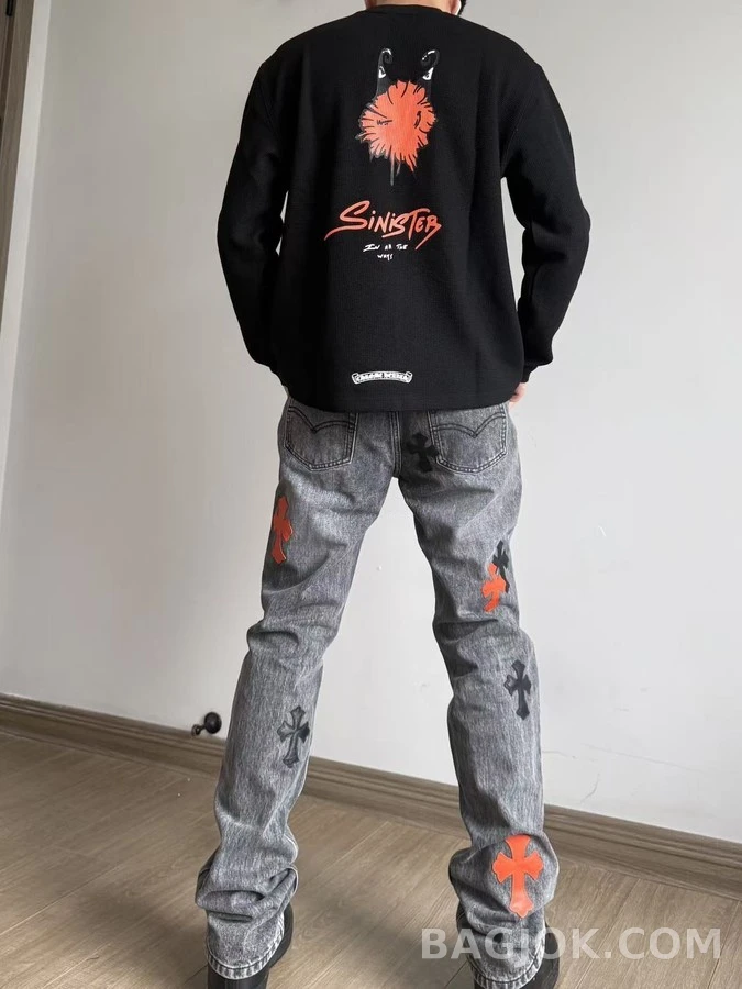 크롬하츠 크롬하츠 매티 보이 와플 불꽃 긴팔 티셔츠 상세 이미지
