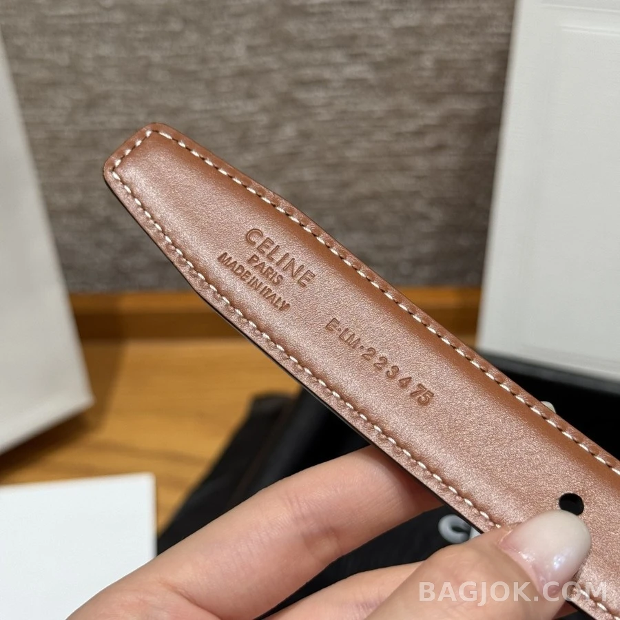셀린느 셀린느 트리옹프 다이아몬드 버클 벨트 상세 이미지