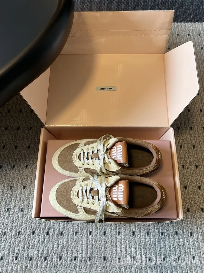 미우미우 미우미우 배색 독일군 스니커즈 상세 이미지