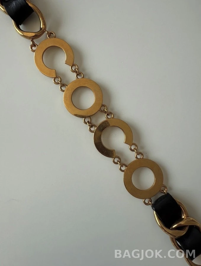 샤넬 샤넬 레터링 가죽 체인 벨트 상세 이미지