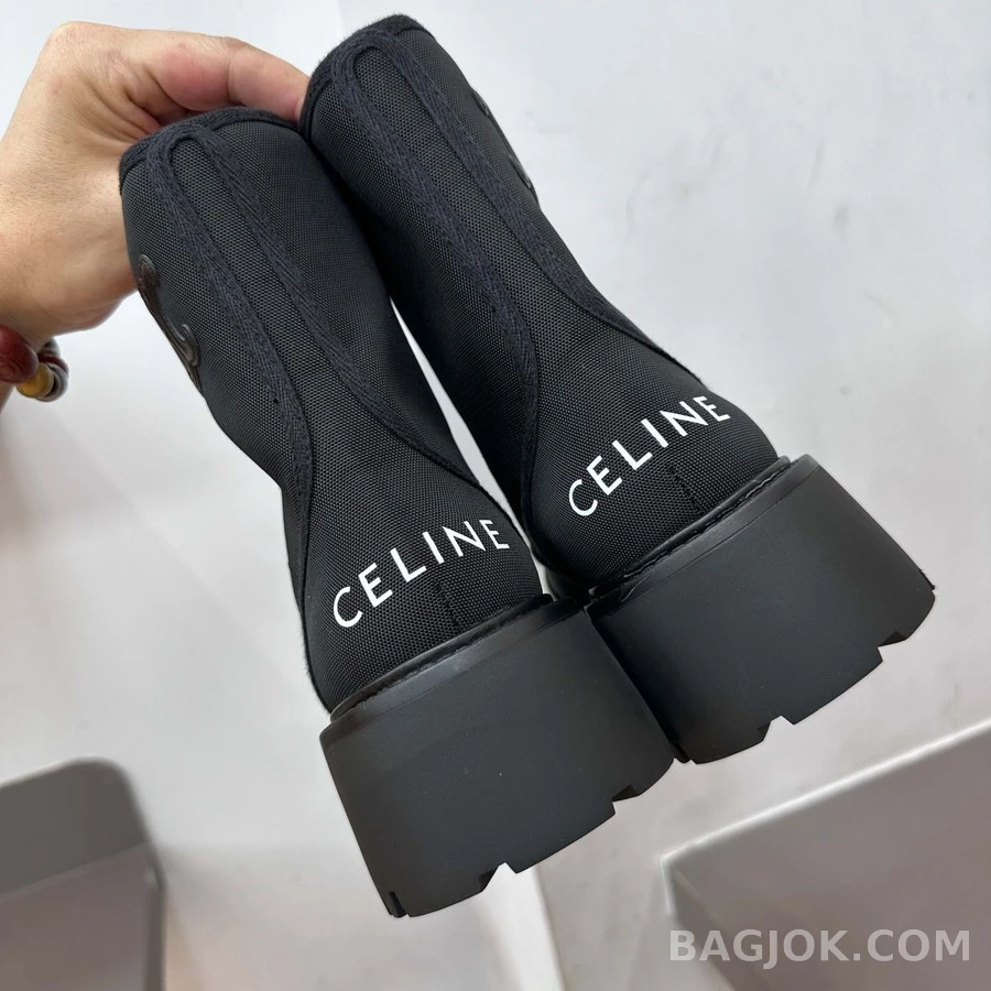 셀린느 셀린느 트리옹프 나일론 레이스업 부츠 상세 이미지