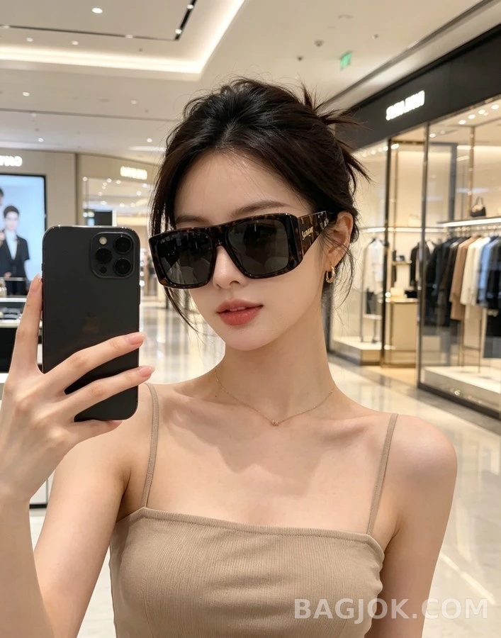 생로랑 세인트로랑 토터스쉘 스퀘어 선글라스 상세 이미지