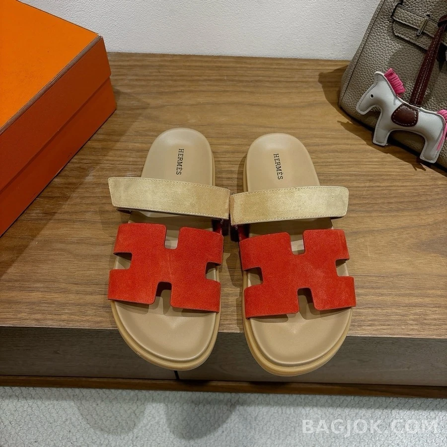 에르메스 에르메스 H 로고 컬러블록 샌들 상세 이미지