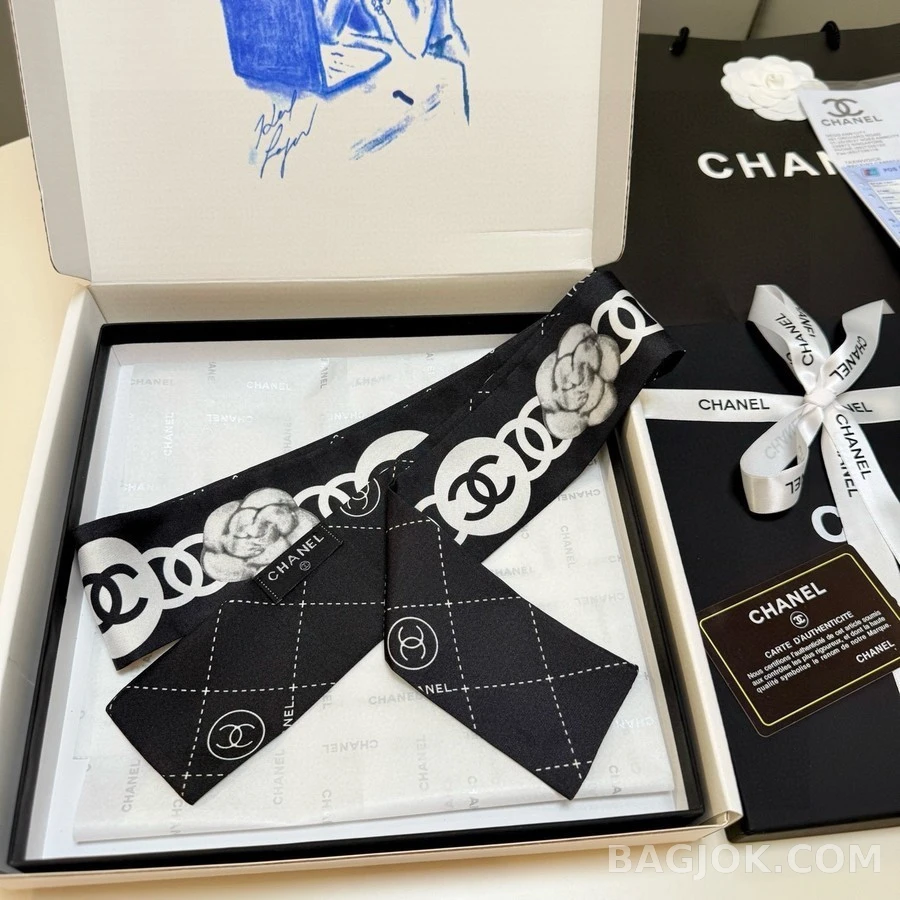 샤넬 샤넬 카멜리아 로고 트윌리 상세 이미지