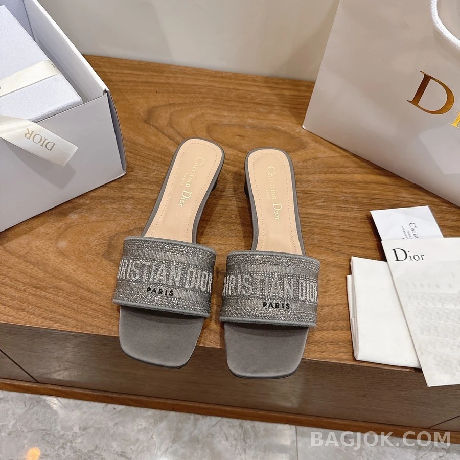 디올 디올 Dway 크리스탈 로고 뮬 상세 이미지