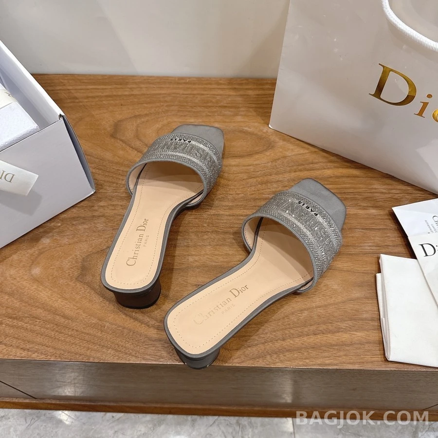 디올 디올 Dway 크리스탈 로고 뮬 상세 이미지
