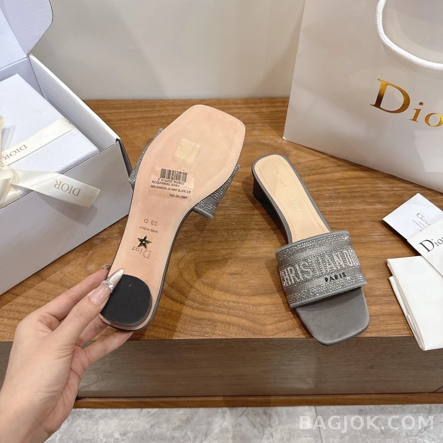디올 디올 Dway 크리스탈 로고 뮬 상세 이미지