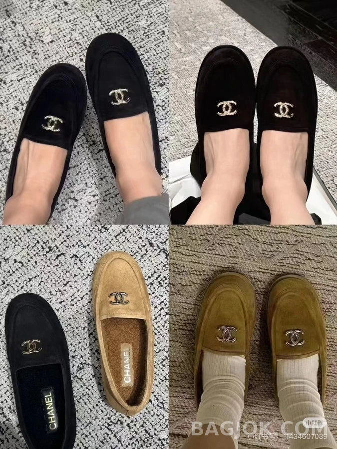 샤넬 샤넬 스웨이드 양털 로퍼 상세 이미지