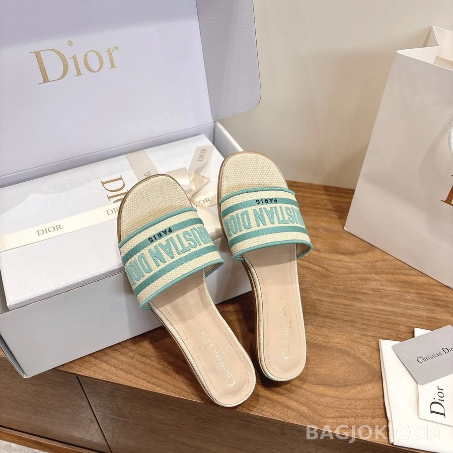디올 디올 Dway 스트라이프 로고 샌들 상세 이미지