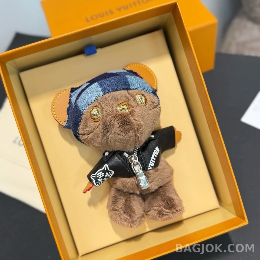루이비통 루이비통 Louis Bear 체크 비니 라이더 키링 상세 이미지