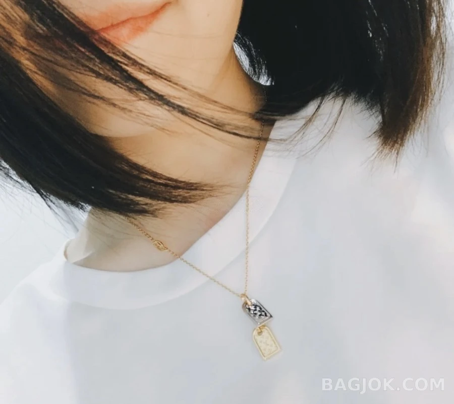 루이비통 루이비통 나노그램 모노그램 투톤 목걸이 상세 이미지