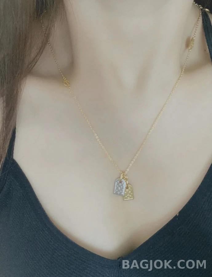 루이비통 루이비통 나노그램 모노그램 투톤 목걸이 상세 이미지