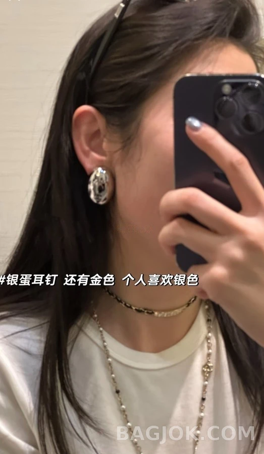샤넬 샤넬 로고 오벌 귀걸이 상세 이미지