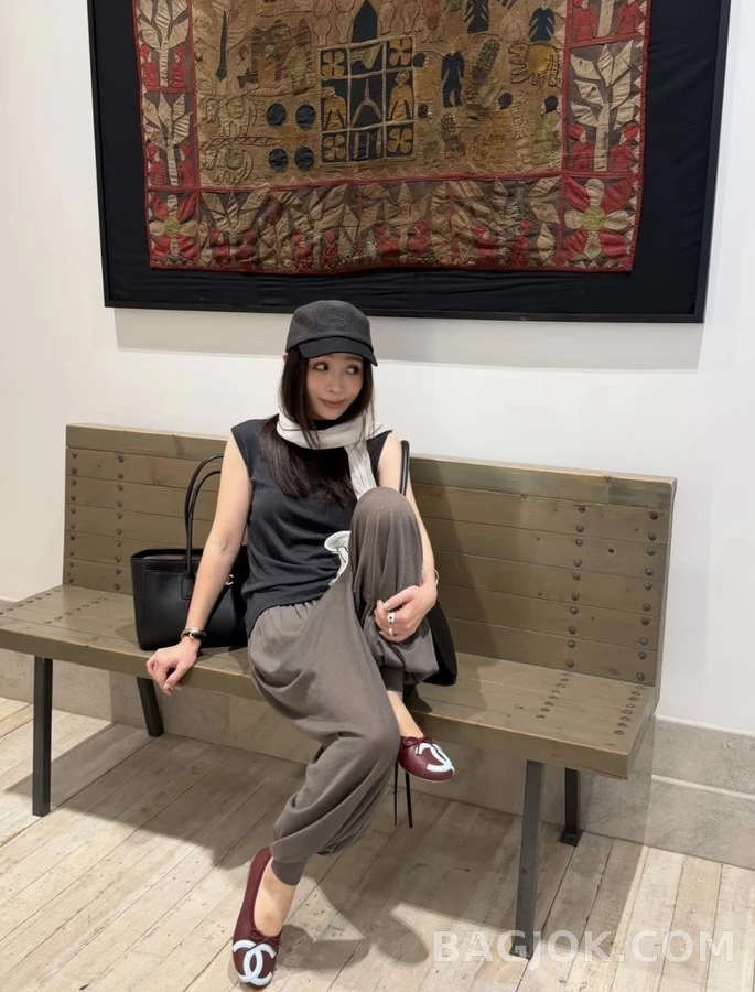 샤넬 샤넬 캉봉 로고 퀼팅 플랫 상세 이미지