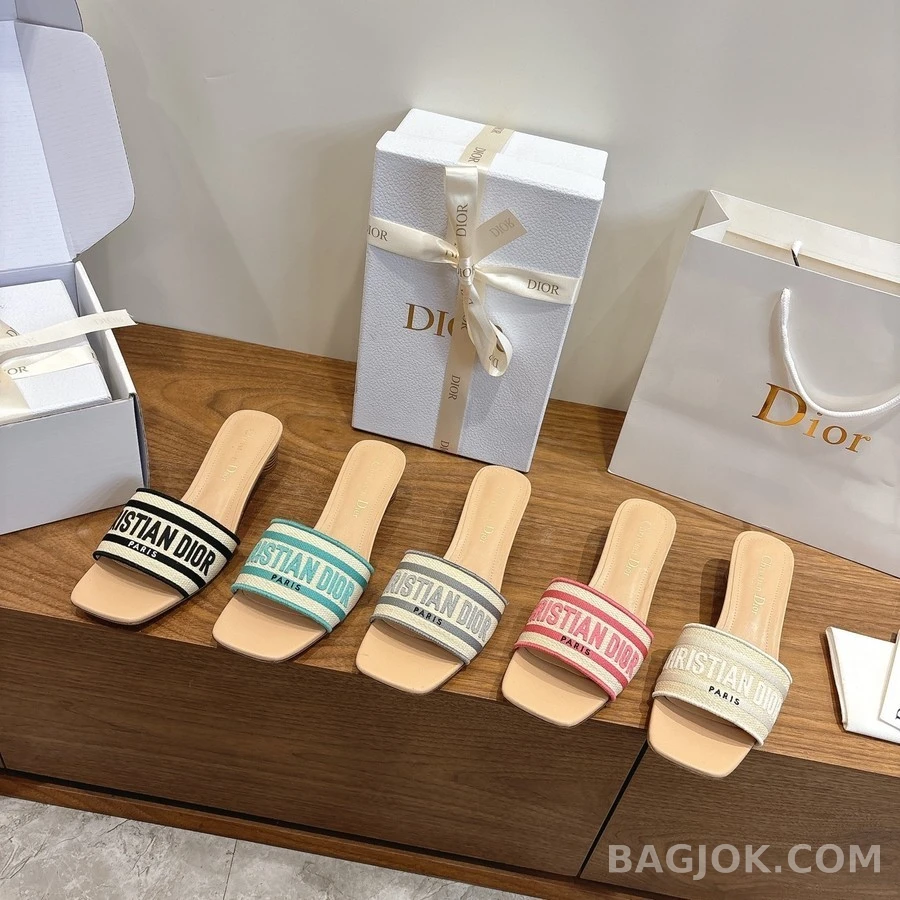 디올 디올 Dway 로고 뮬 샌들 상세 이미지