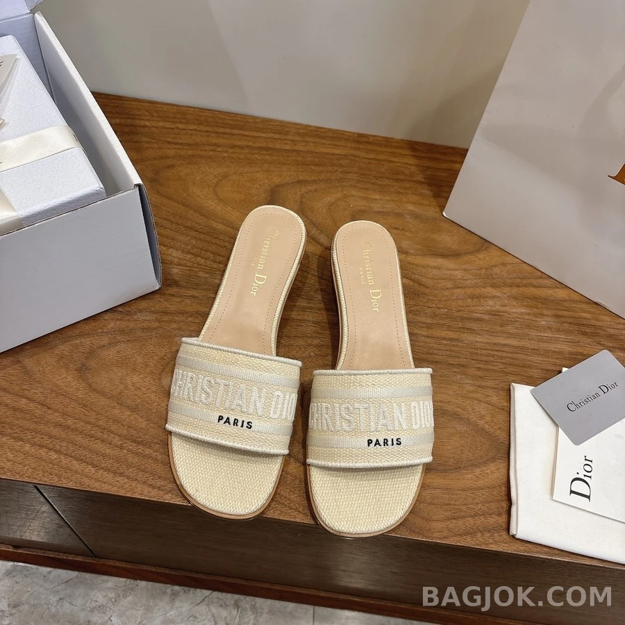 디올 디올 Dway 로고 뮬 샌들 상세 이미지