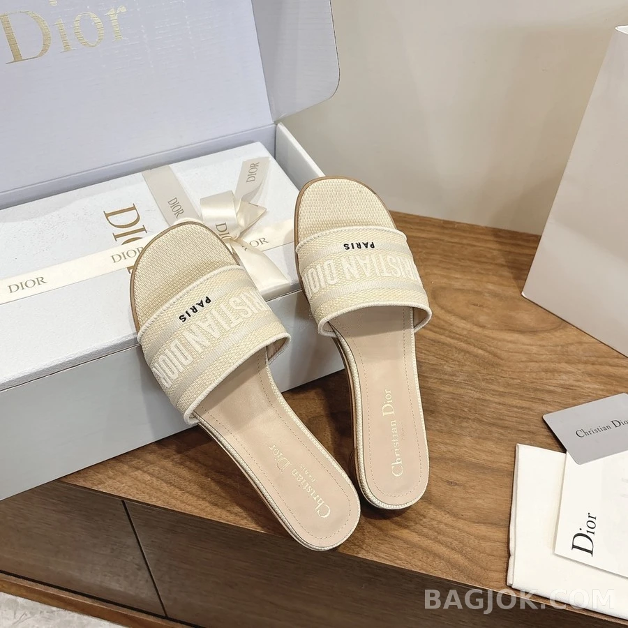 디올 디올 Dway 로고 뮬 샌들 상세 이미지